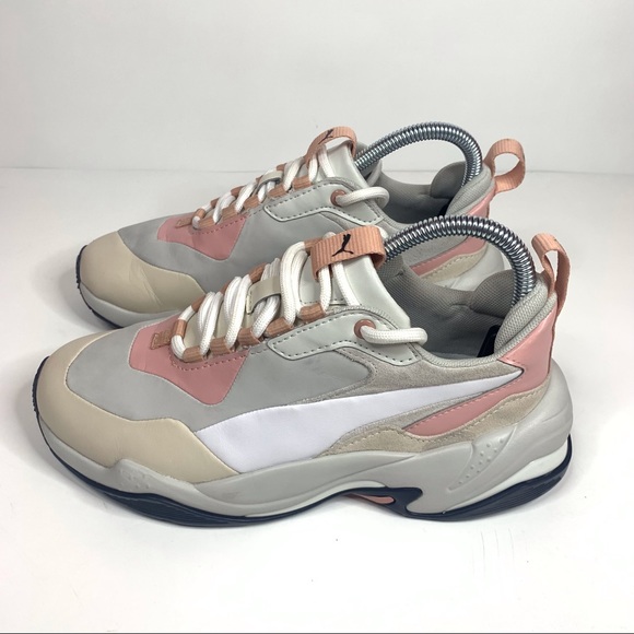 Puma Peach Thunder Rive Gauche Suede Sneaker Womens Size 7 Athletic Shoe - Picture 3 of 10